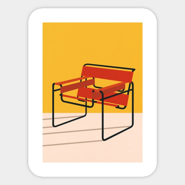 Wassily Chair Sticker by Rosi Feist